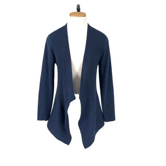 Eileen Fisher Merino Wool Ribbed Cardigan Sweater Small - Picture 1 of 10